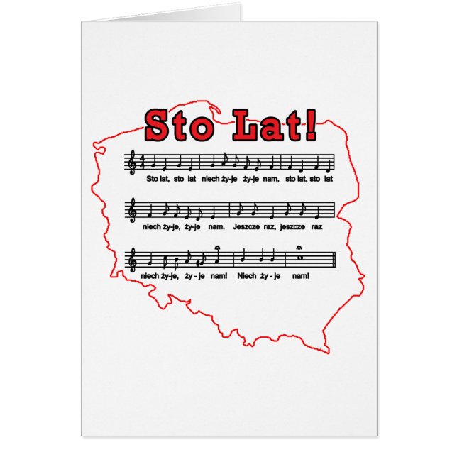 Sto Lat! Song Polish Map (Front)