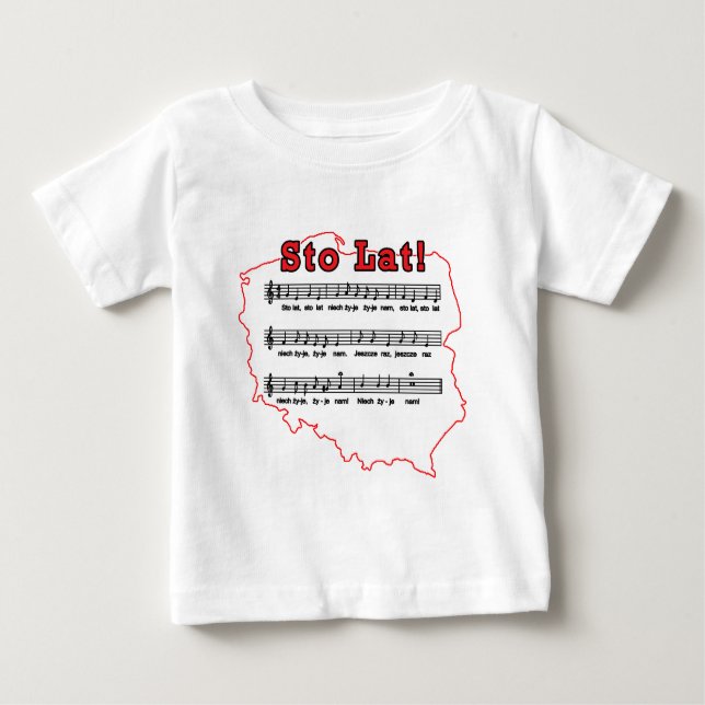 Sto Lat! Song Polish Map Baby T-Shirt (Front)