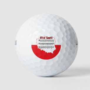 Sto Lat! Song Polish Map Golf Balls