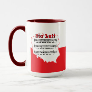 Sto Lat! Song Polish Map Mug
