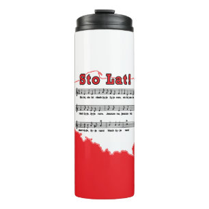 Sto Lat! Song Polish Map Thermal Tumbler