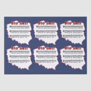 Sto Lat! Song Polish Map Tissue Paper