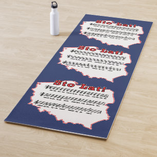 Sto Lat! Song Polish Map Yoga Mat