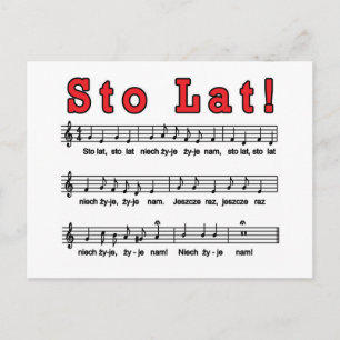Sto Lat! Song Postcard