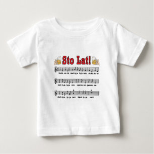 Sto Lat! Song With Beer Mugs Baby T-Shirt