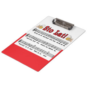 Sto Lat! Song With Beer Mugs Clipboard