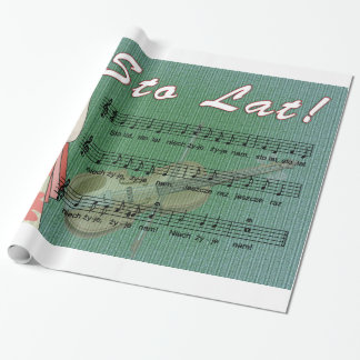 Sto Lat Song With Girl and Fiddle Wrapping Paper