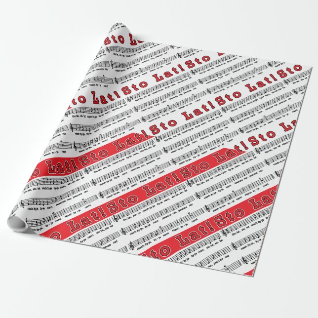 Sto Lat! Song Wrapping Paper (Unrolled)