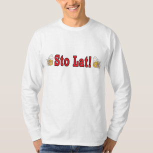 Sto Lat! With Beer Mugs T-Shirt