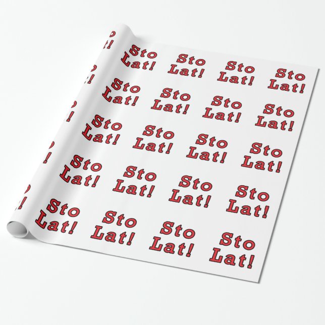 Sto Lat Wrapping Paper (Unrolled)