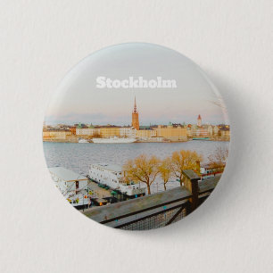 Stocholm, Sweden souvenir 6 Cm Round Badge