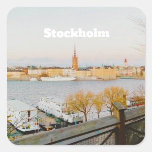 Stocholm, Sweden souvenir Square Sticker