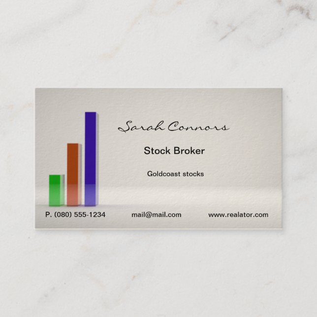 Stock broker Business card (Front)