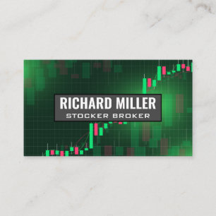 Stock Broker Finance Chart Global Market Business Card