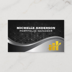 Stock Broker Finance Gold Stock Chart Business Card