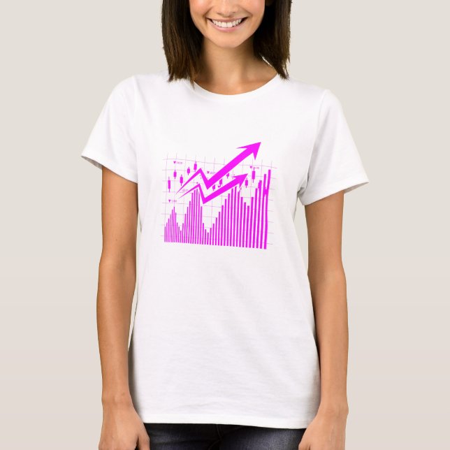 Stock Broker Hobby Trader Chart Analyst T-Shirt (Front)