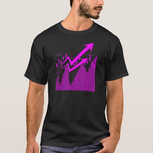Stock Broker Hobby Trader Chart Analyst T-Shirt (Front)