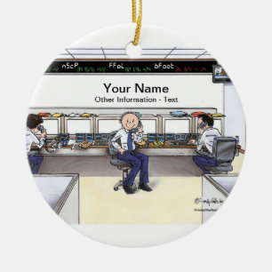 Stock Broker - Male Ceramic Tree Decoration