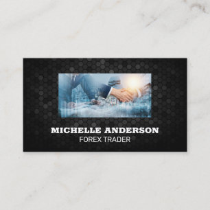 Stock Brokers Finance Handshake Business Card