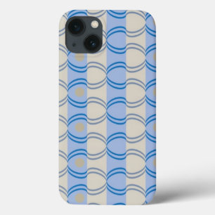 Stock Candystripe Blue Tan iPhone 13 Case