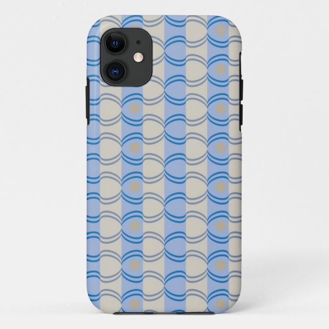 Stock Candystripe Blue Tan Case-Mate iPhone Case (Back)