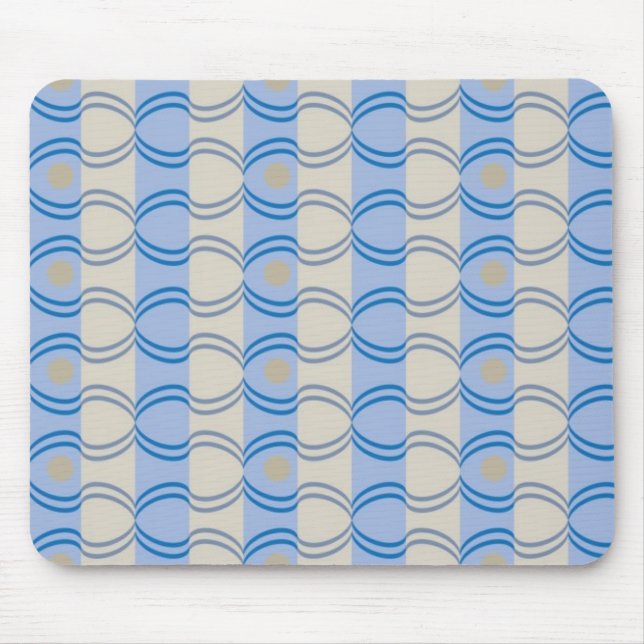 Stock Candystripe Blue Tan Mouse Pad (Front)