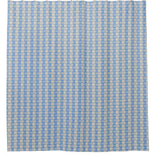 Stock Candystripe Blue Tan Shower Curtain