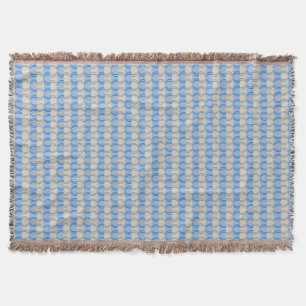 Stock Candystripe Blue Tan Throw Blanket