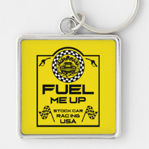 Stock Car Racing Gift Key Ring