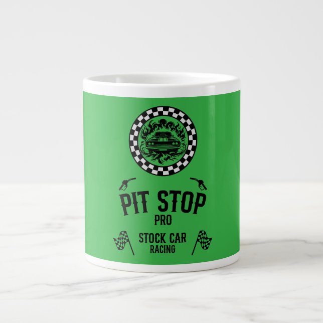 Stock Car Racing Gift Large Coffee Mug (Front)