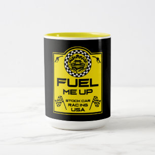 Stock Car Racing Gift Two-Tone Coffee Mug