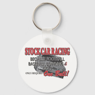 Stock Car Racing Key Ring