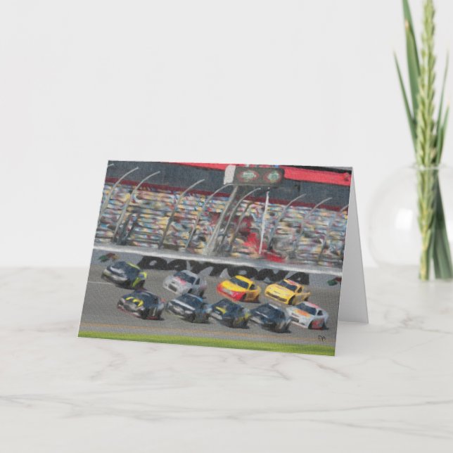Stock Cars Greeting Cards (Front)