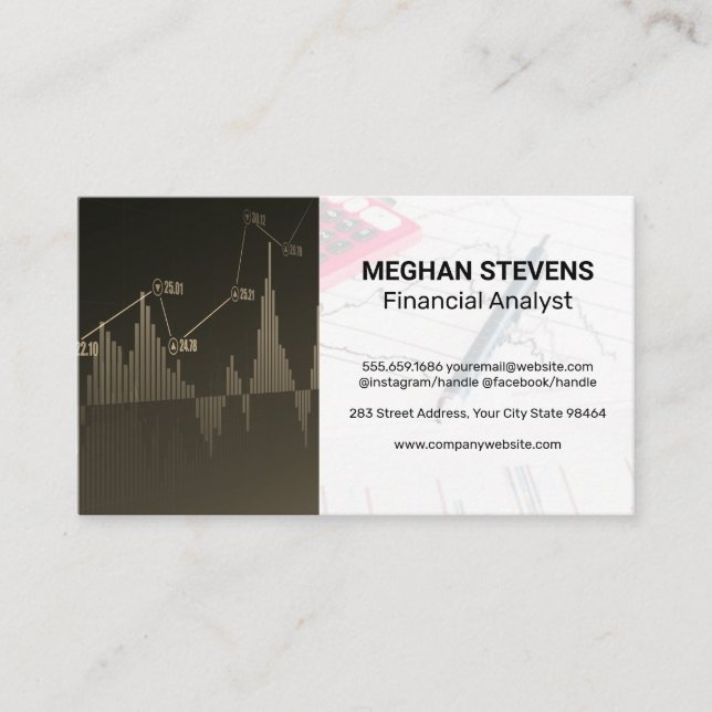 Stock Chart | Financial Reports Appointment Card (Front)