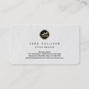 Stock Chart Icon Stock Broker Premium BusinessCard Business Card