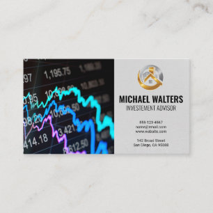 Stock Chart   Real Estate Logo   Finance Business Card
