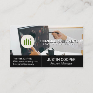 Stock Charts Risk Management Business Card