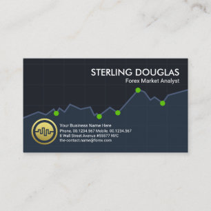 Stock Exchange Graph Forex Dealer  Business Card