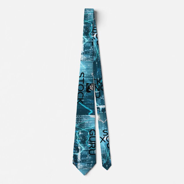 STOCK EXCHANGE GURU by PEAF DOVE© Billionaire Neck Tie (Front)