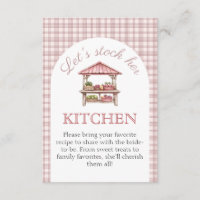 Stock her Kitchen recipe Bridal Shower card