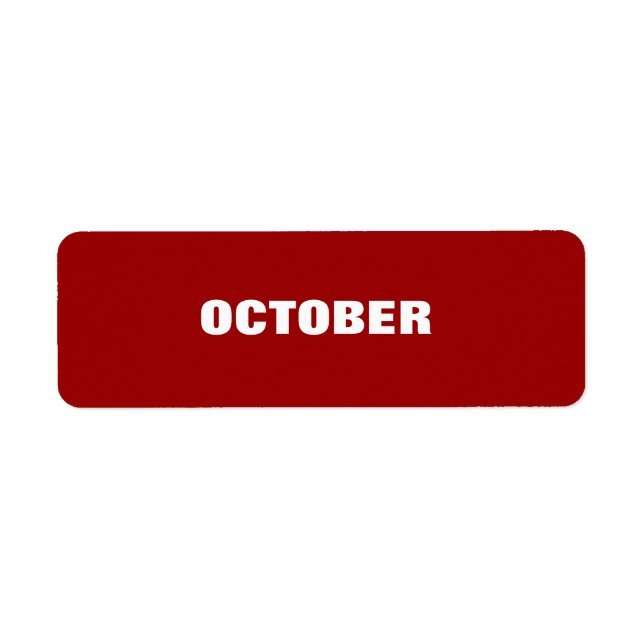 Stock Inventory Return Address Label (Front)