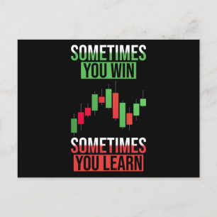Stock Investor Saying Postcard
