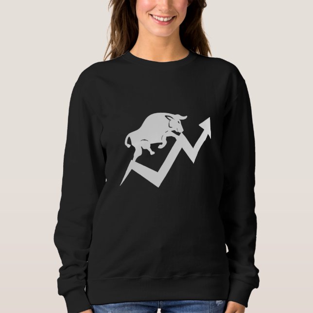 Stock Investor Stock Exchange Bull Bear Capitalism Sweatshirt (Front)