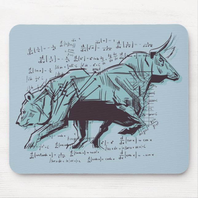 Stock Market Analysis Finance Mouse Pad (Front)
