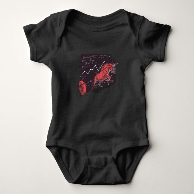 Stock Market BitcoinTrend Baby Bodysuit (Front)