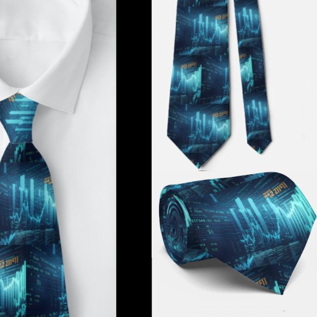 Stock Market Broker Financial Planner Neckties (Creator Uploaded)