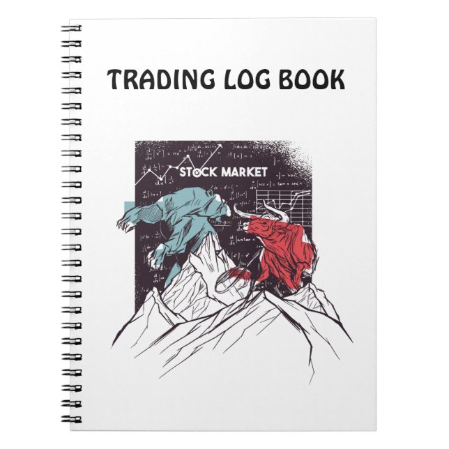 Stock Market Bull and Bear Notebook. Notebook (Front)