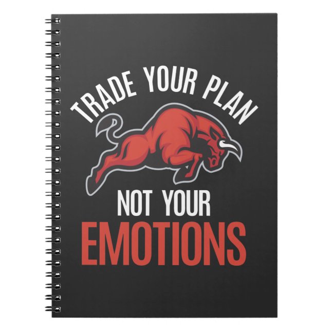 Stock Market Bull Day Trading Trader Investor Notebook (Front)