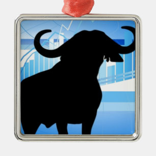 Stock Market Bull Metal Tree Decoration
