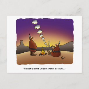 Stock Market Business Humour Postcard